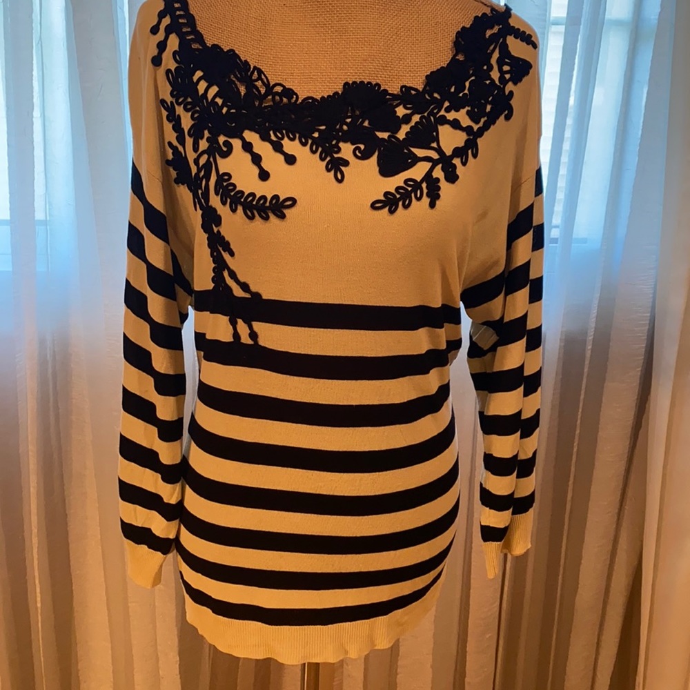 Fuzzi fabulous sexy top, beige and black, M/L